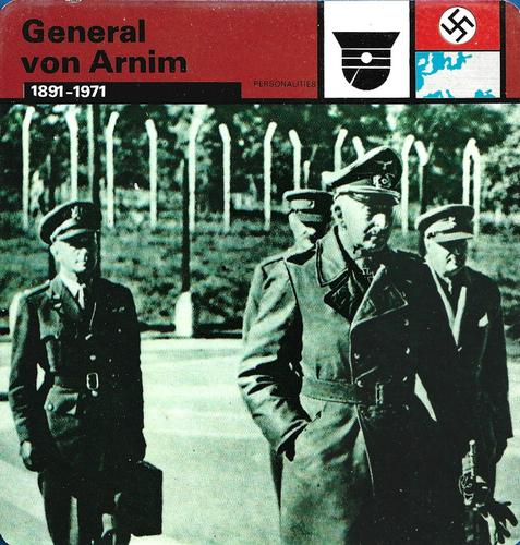 1977 Edito-Service World War II - Deck 75 #13-036-75-15 General von Arnim Front