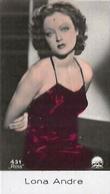 1930-39 De Beukelaer Film Stars (401-500) #431 Lona Andre Front
