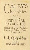 1930 Caley's Chocolates Film Stars #NNO Clive Brook Back