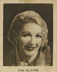 1933 Allen's Movie Stars #1 Ina Claire Front