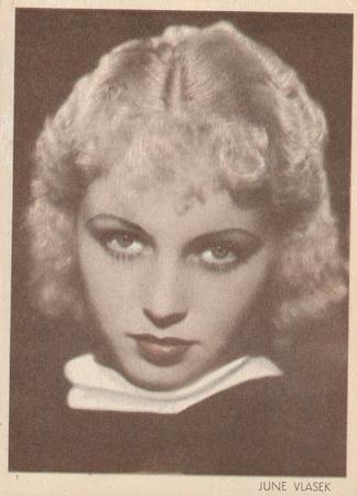 1930-39 Aguila Chocolate Movie Star Premiums #1 June Vlasek Front