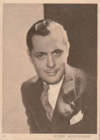 1930-39 Aguila Chocolate Movie Star Premiums #30 Robert Montgomery Front