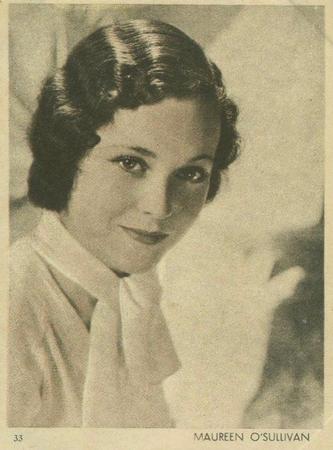 1930-39 Aguila Chocolate Movie Star Premiums #33 Maureen O'Sullivan Front