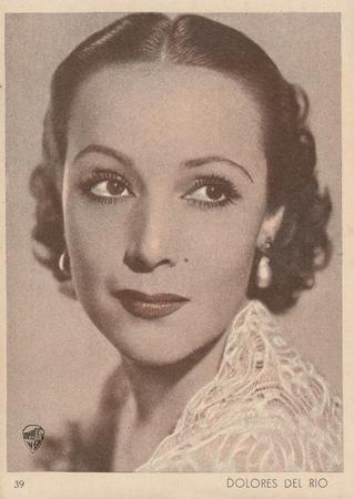1930-39 Aguila Chocolate Movie Star Premiums #39 Dolores Del Rio Front