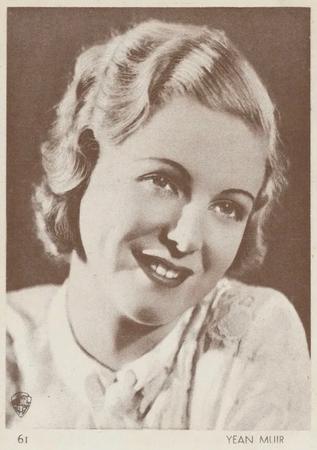 1930-39 Aguila Chocolate Movie Star Premiums #61 Jean Muir Front