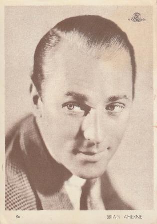 1930-39 Aguila Chocolate Movie Star Premiums #80 Brian Aherne Front