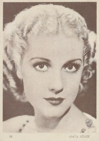 1930-39 Aguila Chocolate Movie Star Premiums #98 Anita Louise Front