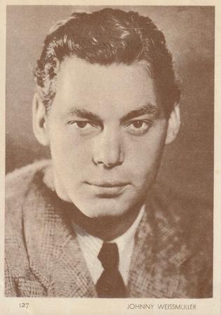 1930-39 Aguila Chocolate Movie Star Premiums #127 Johnny Weissmuller Front