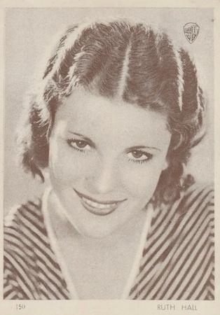 1930-39 Aguila Chocolate Movie Star Premiums #150 Ruth Hall Front