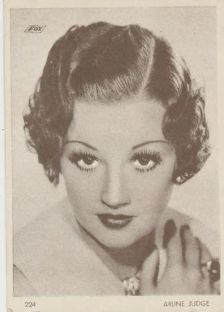 1930-39 Aguila Chocolate Movie Star Premiums #224 Arline Judge Front