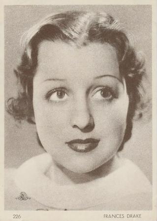 1930-39 Aguila Chocolate Movie Star Premiums #226 Frances Drake Front