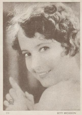 1930-39 Aguila Chocolate Movie Star Premiums #251 Betty Bronson Front