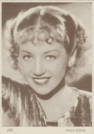 1930-39 Aguila Chocolate Movie Star Premiums #268 Paula Stone Front