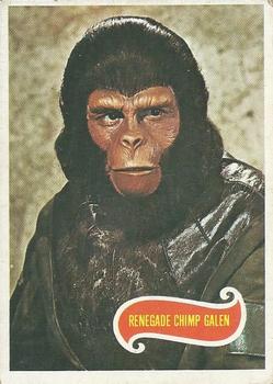 1975 Scanlens Planet of the Apes #1 Renegade Chimp Galen Front