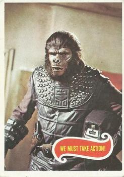 1975 Scanlens Planet of the Apes #12 We Must Take Action! Front