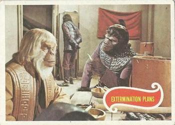 1975 Scanlens Planet of the Apes #14 Extermination Plans Front