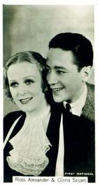 1937 John Sinclair Film Stars #96 Ross Alexander / Gloria Stuart Front
