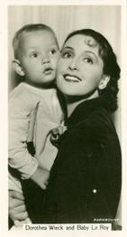 1937 John Sinclair Film Stars #29 Dorothea Wieck / Baby LeRoy Front