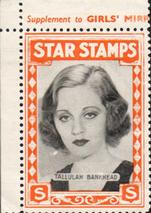 1934 Girls' Mirror Star Stamps #NNO Tallulah Bankhead Front