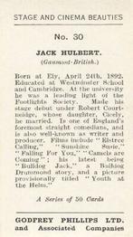 1935 Godfrey Phillips Stage and Cinema Beauties #30 Jack Hulbert Back