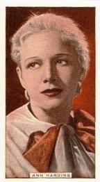 1935 Godfrey Phillips Stage and Cinema Beauties #38 Ann Harding Front