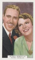 1938 Summit Screen Lovers #13 Beverly Roberts / Patric Knowles Front