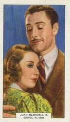 1938 Summit Screen Lovers #16 Joan Blondell / Errol Flynn Front