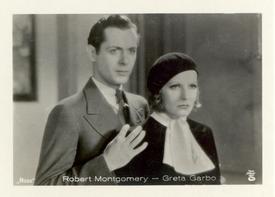 1930-39 A. Batschari Mercedes Filmbilder Series 5 #23 Robert Montgomery / Greta Garbo Front