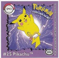 1999 Pokemon Action Flipz Premier Edition - Premier Stickers #SP01 Pikachu Front