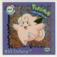 1999 Pokemon Action Flipz Premier Edition - Premier Stickers #SP07 Clefairy Front