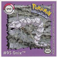 1999 Pokemon Action Flipz Premier Edition - Premier Stickers #SP09 Onix Front