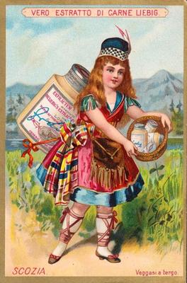 1889 Liebig Bambini in Costume Nazionale (Children in National Costume) (Italian Text) (F237, S231) #NNO Scotland Front