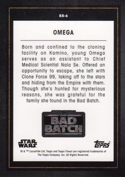 2022 Topps Finest Star Wars - The Bad Batch Gold #BB-6 Omega Back