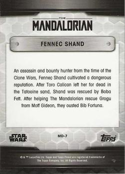 2022 Topps Finest Star Wars - The Mandalorian #MD-7 Fennec Shand Back