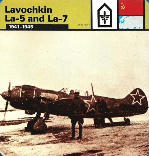 1977 Edito-Service World War II - Deck 83 #13-036-83-19 Lavochkin La-5 and La-7 Front