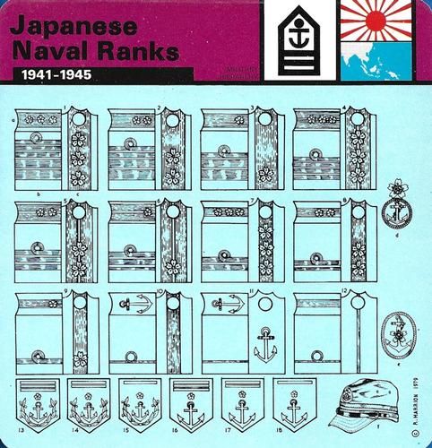 1977 Edito-Service World War II - Deck 85 #13-036-85-06 Japanese Naval Ranks Front