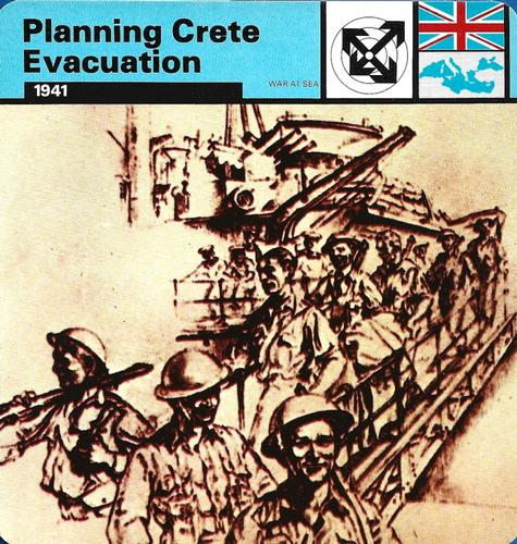 1977 Edito-Service World War II - Deck 85 #13-036-85-16 Planning Crete Evacuation Front