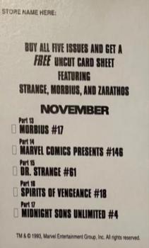 1993 Marvel Midnight Sons - Promos #NNO3 November Back