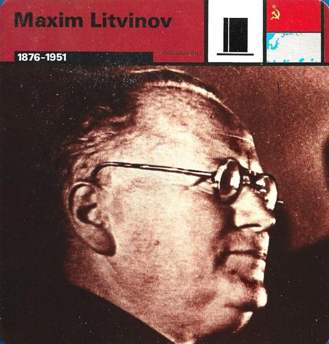 1977 Edito-Service World War II - Deck 87 #13-036-87-07 Maxim Litvinov Front