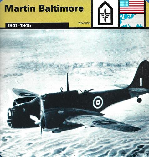 1977 Edito-Service World War II - Deck 87 #13-036-87-14 Martin Baltimore Front