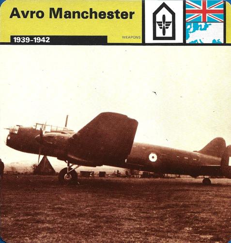 1977 Edito-Service World War II - Deck 102 #13-036-102-06 Avro Manchester Front