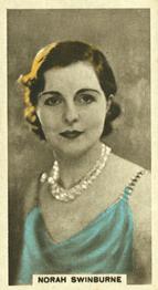 1934 Abdulla Cinema Stars (Hand Colored) #14 Nora Swinburne Front