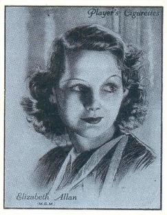 1934 Player's Film Stars (Large) #1 Elizabeth Allan Front