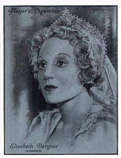 1934 Player's Film Stars (Large) #4 Elisabeth Bergner Front