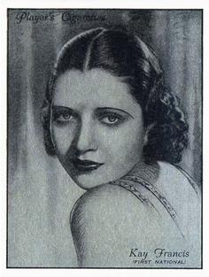 1934 Player's Film Stars (Large) #14 Kay Francis Front