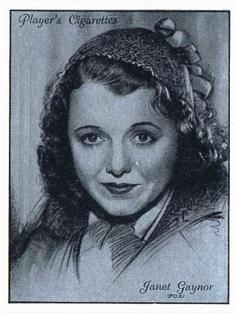 1934 Player's Film Stars (Large) #15 Janet Gaynor Front