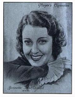 1934 Player's Film Stars (Large) #18 Jeanette Macdonald Front