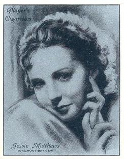 1934 Player's Film Stars (Large) #19 Jessie Matthews Front