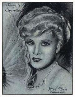 1934 Player's Film Stars (Large) #25 Mae West Front