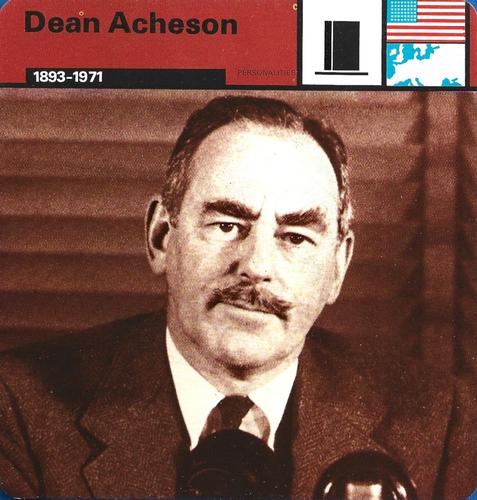 1977 Edito-Service World War II - Deck 103 #13-036-103-08 Dean Acheson Front